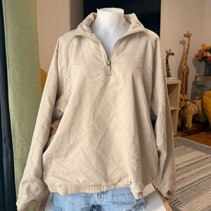 EP Pro Beige Quarter-Zip Pullover Sweater